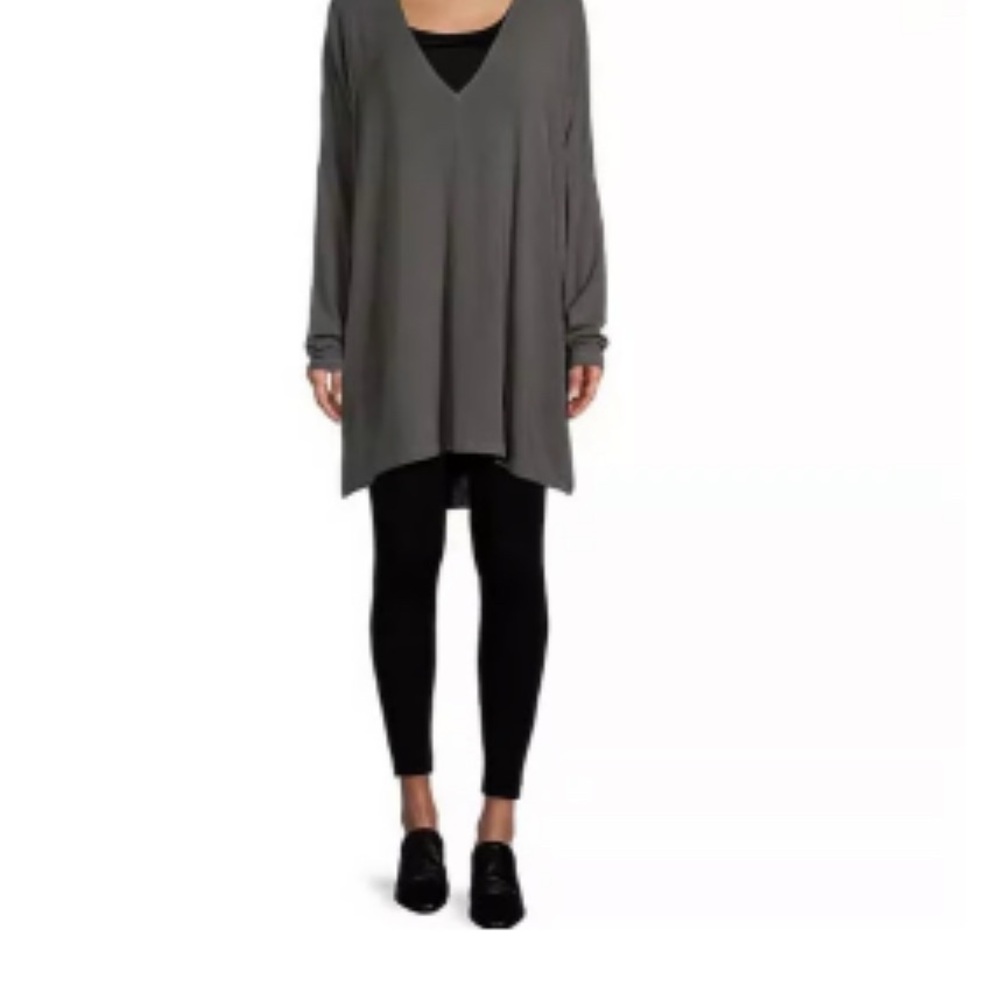 Bryn Walker Raquel French Terry Oversized Long Sleeve Tunic, Grey, Sz XL, EUC